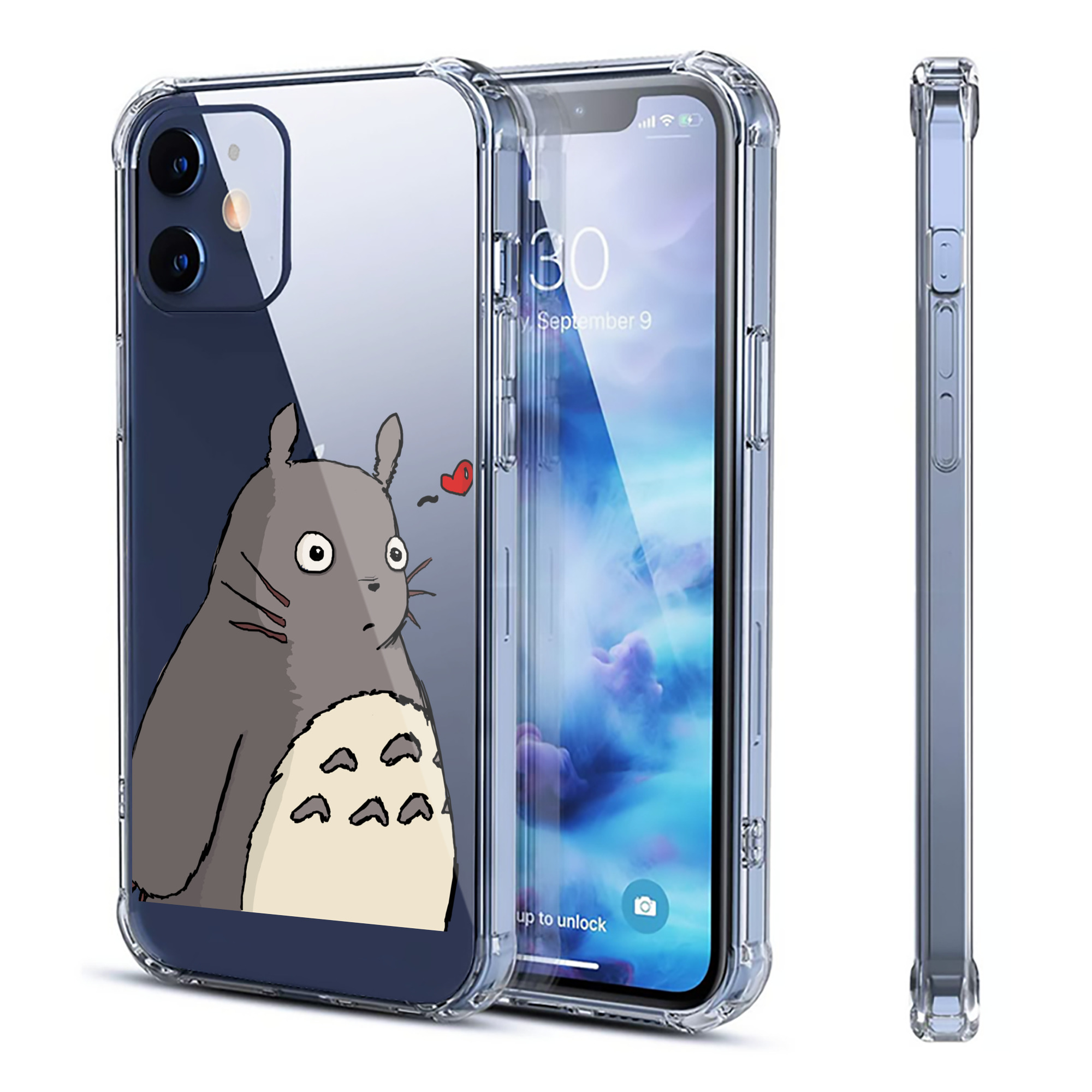 （画像用） となりのトトロ 草壁メイ 草壁サツキ My Neighbor Totoro Satsuki Kusakabe Mei Kusakabe 【iPhone 12シリーズ対応】透明スマホケース（クリアソフトケース）